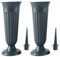 Vase funéraire amovible pour pelouse et composition florale Vert foncé