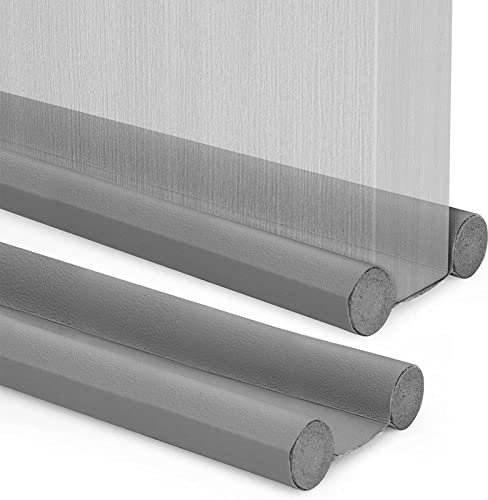FENGCHUANG Joint de Porte de Qualité Supérieure Bloque Porte, Porte Adhésive Anti Courants Dair, Joint de Porte Antiparasitaire, Bande Exclusion de Courants Dair pour Portes (95cm, Gris)