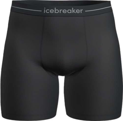 Icebreaker Men’s Merino Anatomica Long Boxers - Black - Medium