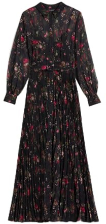 Ted Baker WMD-ceiba-Printed Maxi Shirt Dress Vestido de Fiesta Formal, Negro, 42 para Mujer