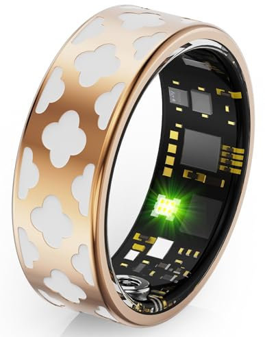 findtime Smart Ring - Heart Rate, Sleep Tracker, Blood Pressure, Blood Oxygen, Fitness Tracker, Pedometer, Step Counter, Calories, Waterproof Health Smart Ring for Women