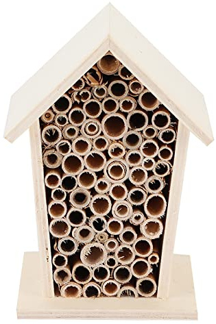 House Decoration, Crafts Decorate Box Bees Wooden Bee Wood Shelter Nesting for Hotels Ornament Handcraft Exquisite Log Color Hotel Adornment Small Outdoor Garden