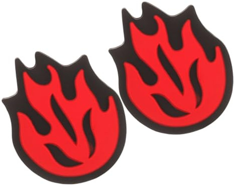 VICASKY 2 pièces Amortisseurs Tennis Silicone Souples Absorbants Chocs et Vibrations Design Flamme pour Stabilité et Confort de Raquette Types Variés Durables et Réutilisables
