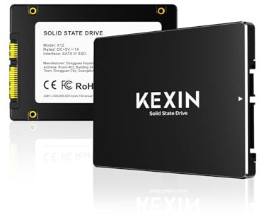 KEXIN 2.5 SATA III Internal SSD 64GB - Up to 280MB/s Read and 250MB/s Write Speed, High Speed SSD for Laptop and Desktop PC