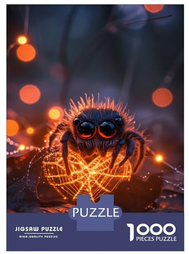 Araña Luz Nocturna Puzzle de 1000 Piezas Puzzle para Adultos Papel Familia Relax Decoración 70x50cm/1000pcs