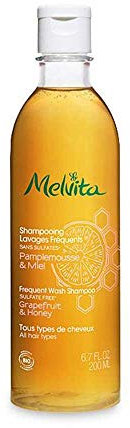 Melvita, Sanftes Shampoo für häufiges Waschen, angereichert mit natürlichen Inhaltsstoffen wie Lavendelblütenwasser und Gerstenextrakt, für hydratisiertes und helles Haar – 250 ml
