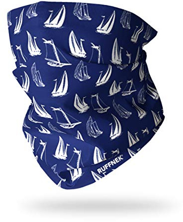 Ruffnek BLUEPRINT SAILING BOATS Multifunctional Headwear Neck warmer Snood Tube/Boating gifts/Crew Neck Gaiters - ONE SIZE for Men, Women & Children
