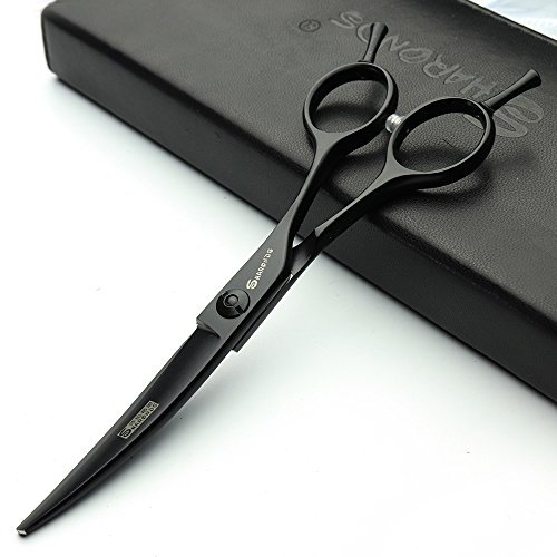 6 pollici salone di parrucchiere, acconciatura studio High-End da parrucchiere, forbici per capelli in design curvo(6 Pollici Piatto-A)