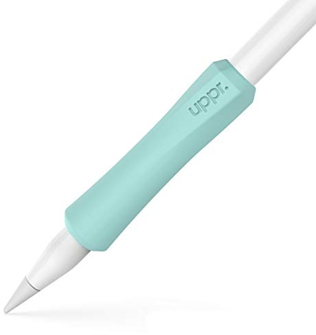 UPPERCASE Designs NimbleGrip Premium Silicone Ergonomic Comfort Grip Holder, Dual Sided Design, Compatible with Apple Pencil Pro, USB-C, 2nd and 1st Generation (1 Pack, Mint)