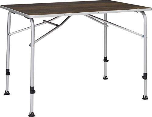 BERGER Livenza Campingtisch - Klapptisch Höhenverstellbar Alu Campingtisch Klappbar Camping Tisch Gartentisch Klappbar - Falttisch Esstisch Balkon Klapptisch Garten Terrasse (Dunkel, 100 x 68 cm)