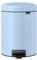 Brabantia - NewIcon Treteimer 5L - Kleiner Abfalleimer für Bad oder Toilette - Sanft Schließender Deckel - Leichte Pedalbedienung - Entnehmbarer Inneneimer - Dreamy Blue - 21 x 27 x 29 cm