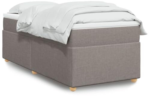 qohoio Boxspringbett mit Matratze Taupe 90x190 cm Betten Bett Mit Matratze Bett Boxspringbett Schlafzimmer MöBel Stoff - 3285342