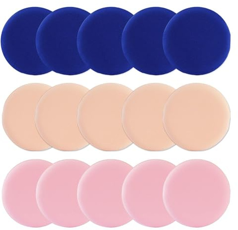 15 Pieces Round Powder Puff, Makeup Tools, Sponge Puff, Makeup Applicator, Soft Puff, Reusable