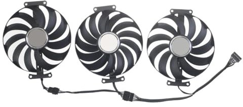 BDAKQJV graphics card 95MM T129215SU CF1010U12D RX6700XT Graphics Fan Compatible with RX 6700 XT OC Edition Gaming Graphics Card(Set)