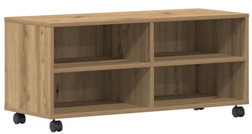 vidaXL Gabinete de TV Marrón 90 x 35 x 40.5 cm Madera contrachapada, Mueble para TV Moderno, Rectangular, almacena Tus Medios, Consola estilosa y Ahorra Espacio, Madera de ingeniería