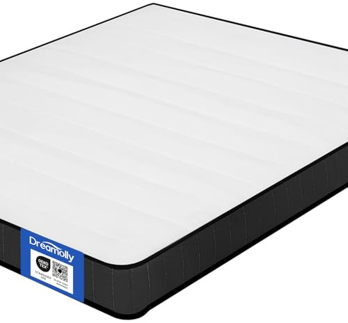 Dreamolly Premium Taschenfederkernmatratze 90x200 cm, 20 cm Höhe – Verstärkte Kanten & Anti-Rutsch, Gerollt im Karton, Oeko-TEX Zertifiziert
