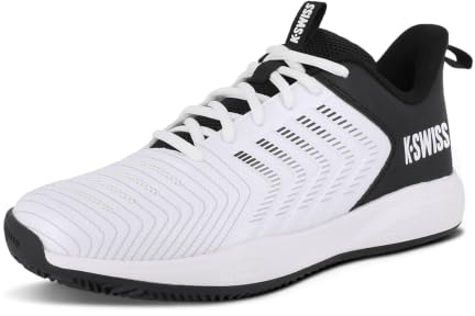 K-Swiss Mens Ultrashot Light Tennis Shoe, White Dazzling Blue Baltic Sea, 7 UK