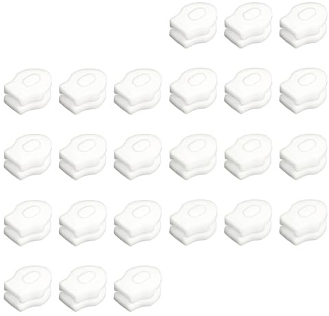hankousi 24 piezas de cremallera, tiradores blancos, kit de reparación de cremalleras de plástico para ropa de cama y prendas de vestir
