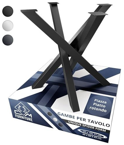 CM Furniture Patas para Mesa Cristal Madera Negro Base Araña para Redondas Cuadradas Spider Tipo Forma X Cruzadas Estrellam Carga Pesada - para Mesa de Comedor Escritorio Conferencias A: 71 cm DIY