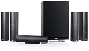 Teufel Columa 300 Mk2 - Impianto per home theatre 5.1 S, altoparlanti a colonnina bassi, colore: Nero