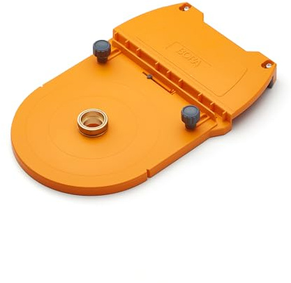 Bora 542005 Dado Jig, le guide de défonceuse pour le travail du bois qui permet de réaliser des dados droits, des lapins et des mortaises, rouge