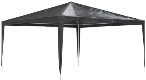 vidaXL Profi Partyzelt UV-beständig Wasserbeständig Pavillon Festzelt Gartenpavillon Gartenzelt Garten Zelt Bierzelt 4x4m Anthrazit 90g/m²