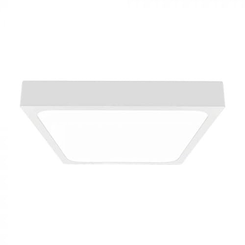 V-TAC VT-8618SW-SQ Plafoniera led 18W sensore di movimento microonde integrato IP44 quadrato bianco 360° 4000K - sku 7666