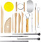 töpferwerkzeug set,ton werkzeug set,17-Stücke modellierwerkzeug ton,töpfer werkzeug,töpfern zubehör,polymer clay tools,pottery tools