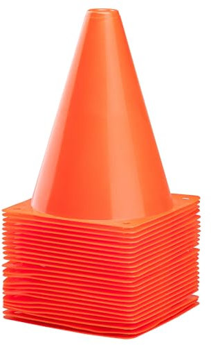 CARTMAN Kunststoff-Trainingshütchen (24er-Set, 18 cm) Agility-Fußballkegel, Indoor-Outdoor- und Festveranstaltungen, Feldmarkierung, Agility-Hüte für Fußball, Skaten, Fußball, Basketball
