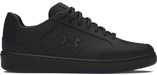 Under Armour Uomo Official, Sneakers da indossare in ogni occasione, Scarpe sportive leggere, confortevoli e traspiranti con tomaia essenziale in pelle e interno morbido,Black / Black / Black,41