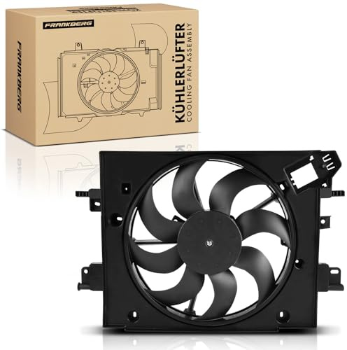 Frankberg Ventilateur Refroidissement du Moteur 2-Pôles Ventilateur simple Compatible avec Duster HM 1.2L-1.6L manuel 2017-2024 Duster HS 1.5L 1.6L manuel 2010-2018 Remplacer# 214811626R
