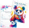 Dazzjoy 12 Blätter Einladungskarten Kindergeburtstag Junge Mädchen,Aquarell Panda Einladungskarten Geburtstag,Einladung Kindergeburtstag,Geburtstagseinladungen für Kinder,Geburtstag Einladungskarten