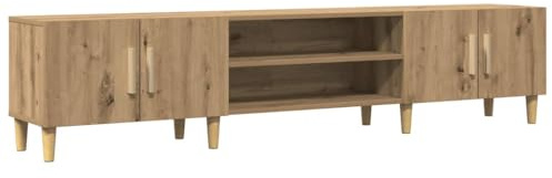vidaXL Mueble de TV Madera de ingeniería Roble Artisan 180x31,5x40 cm, Soporte de TV, aparador de TV, Mueble HiFi, Banco de TV, Armario de TV