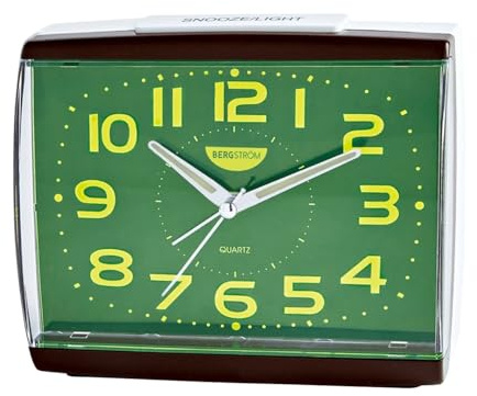 3 PAGEN® Despertador analógico con números luminosos, reloj de mesa sin tictac, ideal para personas mayores con luz nocturna