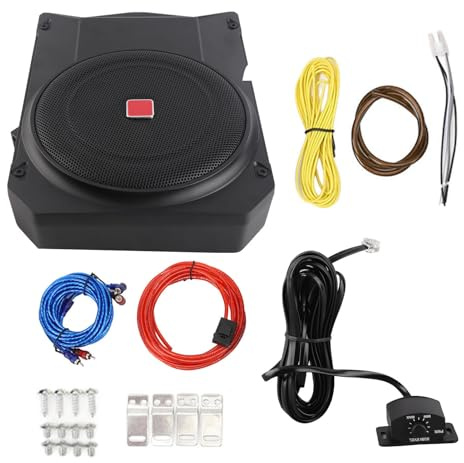 Brilluxa Car Subwoofer, Powered Bass Speaker 10 Inch 800W 2.5 Ohms Under Seat Active Subwoofer with Remote for Vehicle Audio System