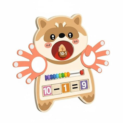 Chosertory Aide Arithmétique Enfant Tableau de Comptage Jouet Éducatif Abacus Calcul Addition Soustraction Bois Laveur Ludique Apprentissage Interactif