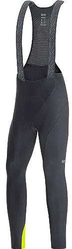 Gore WEAR Men's Thermo Cycling Bib Tights with Seat Pad, C3, Black/Neon Yellow, X-Large