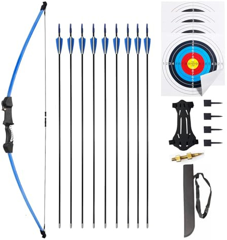 45 Bow and Arrow for Kids 8-12, 13-16, Archery Bow Set for Youth Beginners