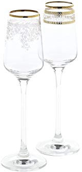 Likörglas 4er-Set Charisma Flora & Golden Flower 100ml Panto Goldrand