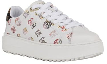 Guess Women's Denesa Sneaker, White 145, 7 UK