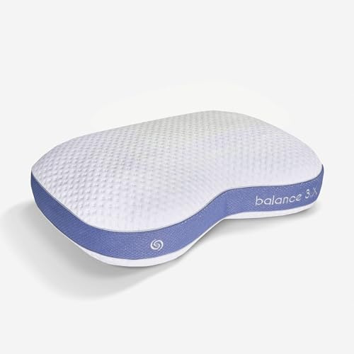 Bedgear Balance 3.X Cuddle Curve Performance Pillow – Extra Large Moisture Wicking Pillow for Sleeping, Lounging, Watching TV – Washable and Removable Cover – Pillowcase Included