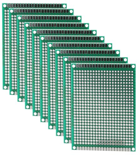 Heevhas Tavola universale doppia faccia Schede PCB Circuito stampato universale Tavola perforata PCB con scheda perforata 6x8 cm Scheda PCB del kit prototipo (10 pezzi)