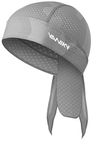 YANIKY Sports Bandana Cap UV Schutz Atmungsaktive Kopftuch Herren Damen Schnelltrocknend Durag Unter Helm Für Sommer Outdoor Sportarten Laufen