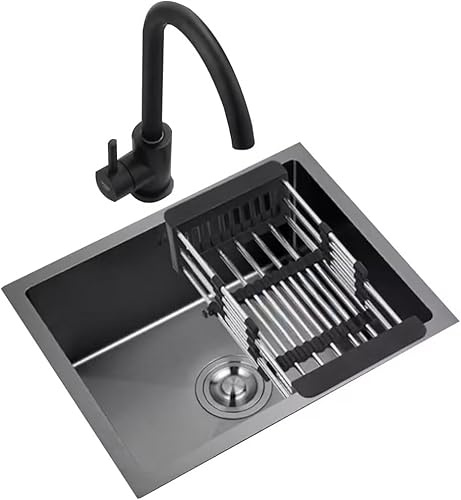 Piccolo lavello a vasca singola in acciaio inox con rubinettoCompact lavastoviglie lavello da cucina per soluzioni salvaspazio (38)