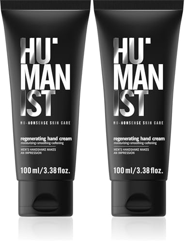 HUMANIST – Men’s Care – Regenerating Hand Cream – Moisturizes – Smooths – Nourishes – Shea Butter, Cotton Seed Oil, Soy Oil, Vitamin E – 100 ml (Pack of 2)