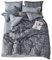 ED-Lumos Funda nórdica Juego de Ropa de Cama ４ Piezas Cama 90cm Poliéster Funda de edredón 150x200cm Sábana encimera 200x230cm Funda de Almohada 48x74cm Poliéster Microfibra Cuadros con Rayas