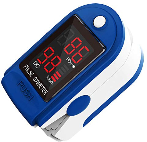 Oxygen Saturation Monitor GENERISE Pulse Oximeter for Adults & Children - Blood Oxygen Monitor with Large Clear LED Display - Features SPO2 & PR Detection for Fast, Accurate Results