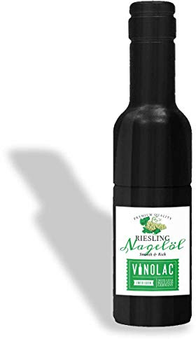 VINOLAC Nagelöl Riesling Biotin Vegan in Wein-Flasche - Nagelpflegeöl für intensive Pflege, Wachstum & Stärke & Beauty Geschenk für Frauen - Öl Made in Germany