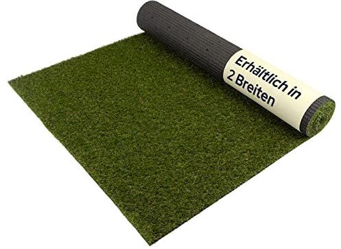 Kunstrasen Rasen-Teppich Meterware - FRANCIS, 2,00m x 5,00m, Hochwertiger, UV-Beständiger, Wasserdurchlässiger Outdoor Bodenbelag für Balkon, Terrasse und Garten