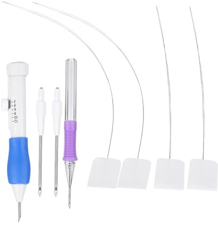 Magischer Stickstift Stanznadel Set, Verstellbares Teppichgarn Stanznadel Set, Nähnadeln, Einfache Einfädler Stickwerkzeuge